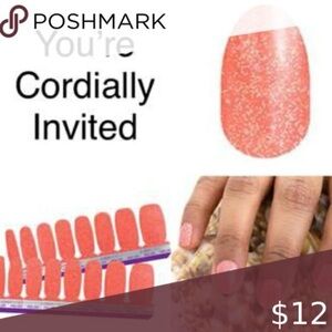Color Street Sparkling Coral Nail Wraps